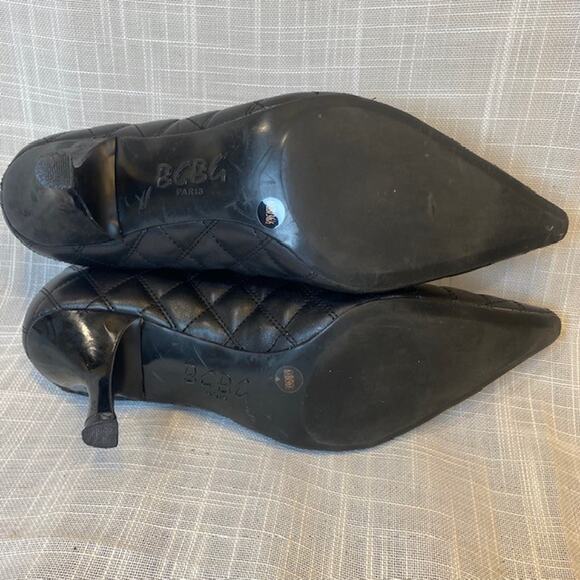 BCBG Paris Miera Quilted Black Booties with Kitten Heel Womens 6.5 - Picture 7 of 8